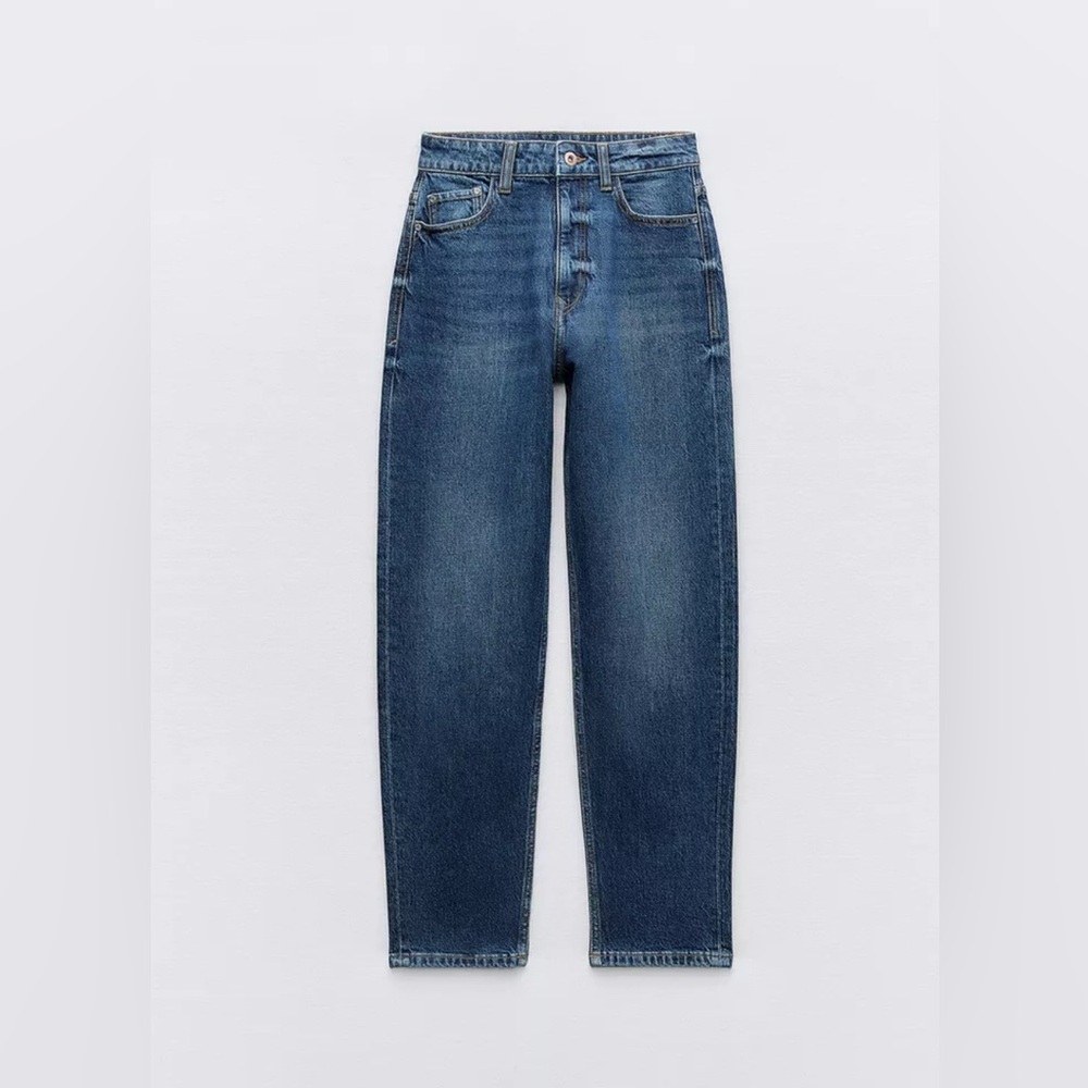 Zara High Rise Slim Mom Leg Ankle Jeans